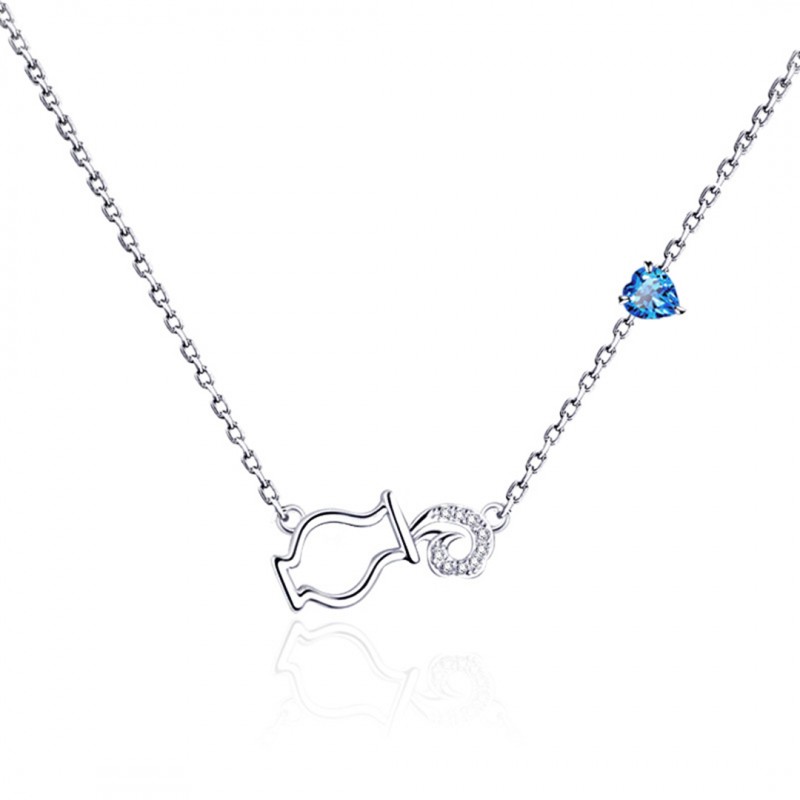 Twelve Constellations Necklace with Natural Topaz